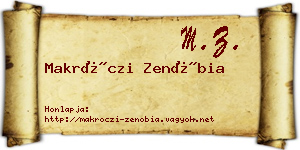 Makróczi Zenóbia névjegykártya